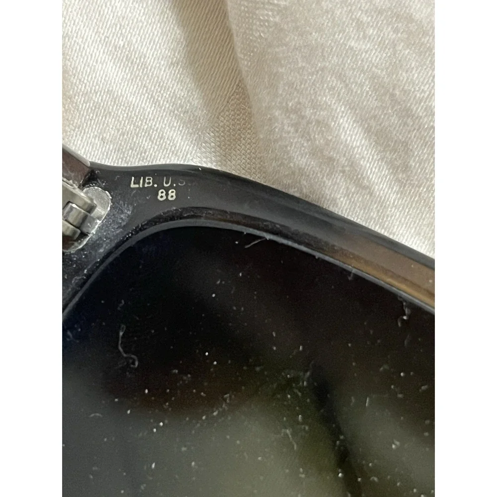 1980s Vintage Liberty Optical USA Square Eye Dark Brown To Clear Glasses 52-22